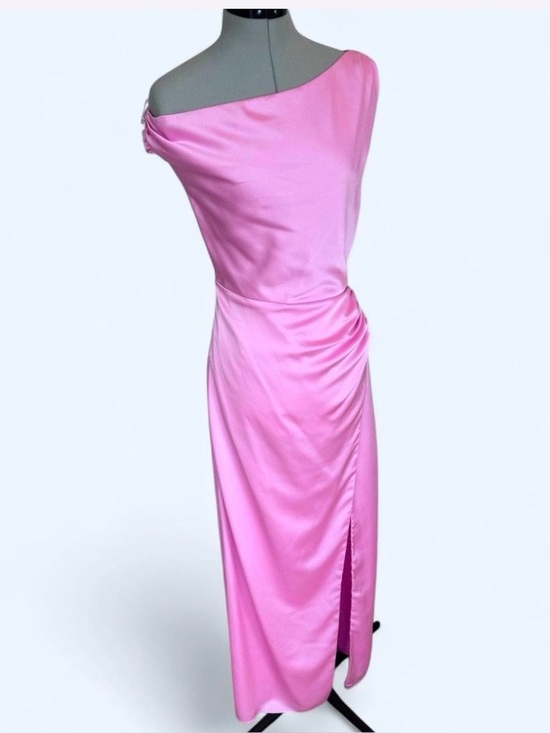 Show Me Your MuMu Dresses & Skirts - Show Me Your Mumu Pink Off-Shoulder Satin Evening Dress